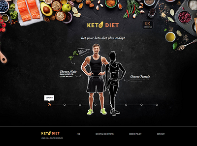 KETO DIET homepage app creative design icon illustration keto ketogenic typography vector web web development company