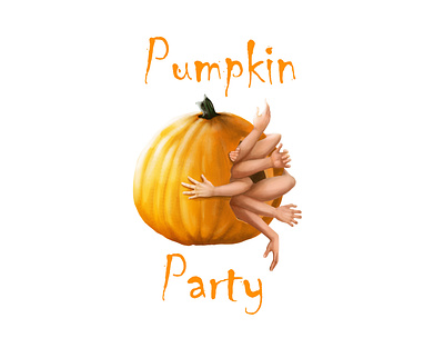 Pumpkin Party art design digital painting illustration illustration art illustrations tee design