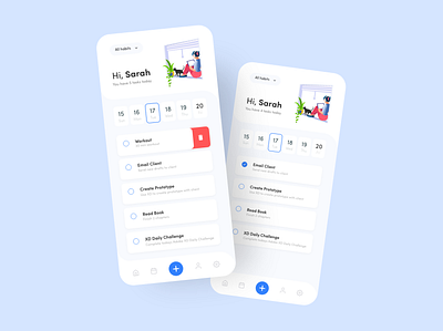Habit Tracker App concept adobe xd app dailyui habits ui xd xddailychallenge
