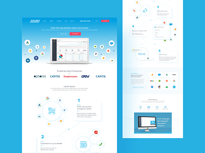 Ruler Analytics Landing Page adobe xd saas website web design web designer xd