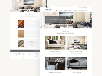 Tetrad Furniture Web design adobe xd adobexd furniture webdesign