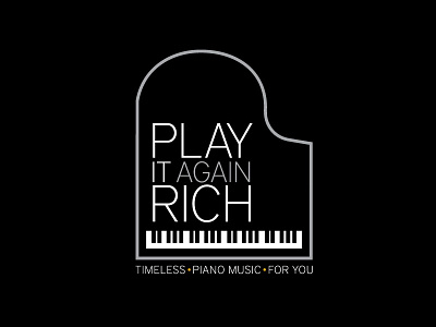 Play it again Rich icon logo logo design piano