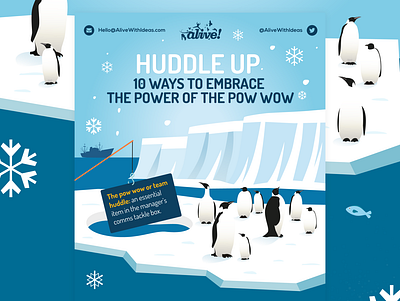 Huddle Up data infographic infographics penguins vector vector illustration