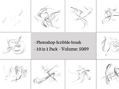 Free Abstract Scribble Photoshop Brushes