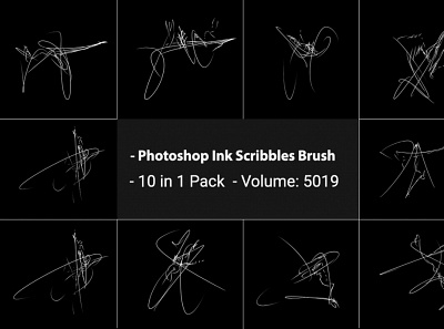 Free Photoshop-Ink Scribbles Brush abstract best free photoshop brush black brush design free free brush free brush pack mrikhokon pattern photoshop photoshop brushes texture