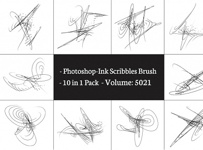 Free Ink PS Scribbles Brush abstract action best free photoshop brush black brush creative design drawing effect free brush pack photoshop photoshop brushes texture