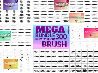 Watercolor Brush Bundle