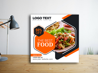 Food social media banner post design