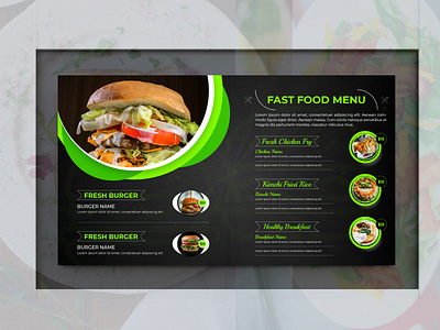 Digital Menu Design Templates