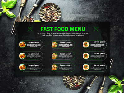 Fast Food Digital Menu Design digital menu design fast food digital menu design food menu background food menu design food menu template restaurant menu board