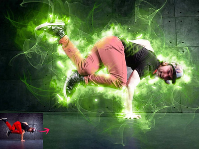 Easy Glowing Smoke Photoshop Action