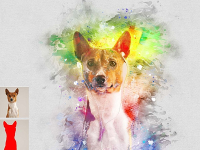 Pet Watercolor Art Plugin 2 art plugin digital art digital painting pet watercolor art sublimation paint watercolor art plugin watercolor effect