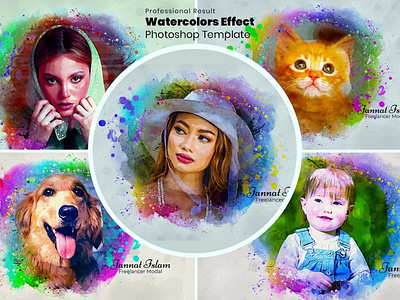 Realistic Watercolor Portrait Effect