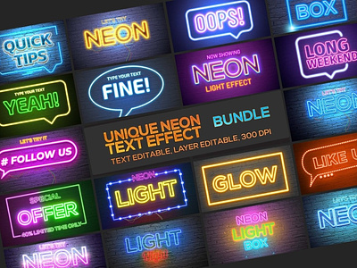 Exclusive Neon Text Effect Bundle