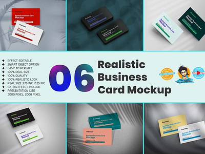 Realistic Business Card Mockup