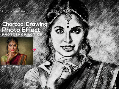 Charcoal Drawing Photoshop Action charcoal drawing charcoal portrait pencil sketch photoshop action portrait drawing portrait painting portrait sketch realistic charcoal