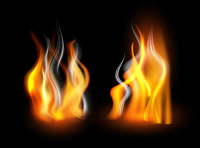 Realistic burning fire flames bonfire night fire flame background