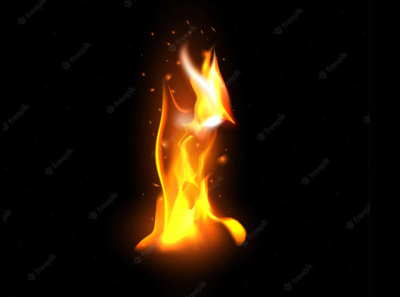 Realistic burning fire flames bonfire night