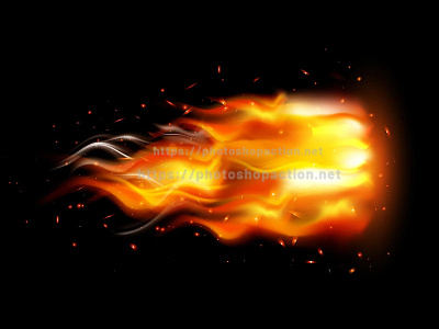 Fire flame realistic background isolated light effect