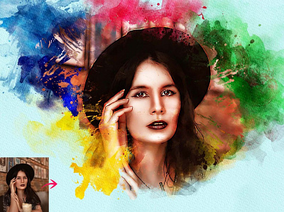 Portrait Painting Photoshop Effect digital painting photoshop action photoshop effect portrait painting