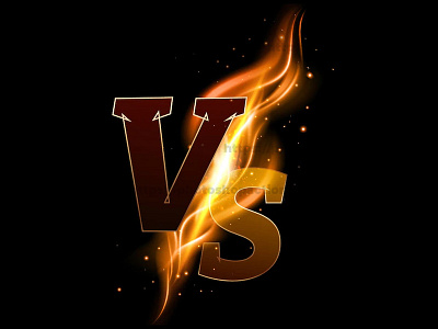 Versus realistic fire flame game cover banner comparison