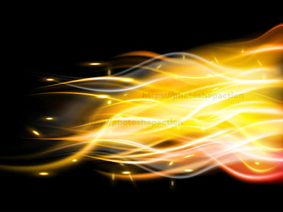 Realistic fire flame banner background light effect