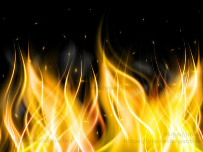 Realistic fire flame banner background light effect