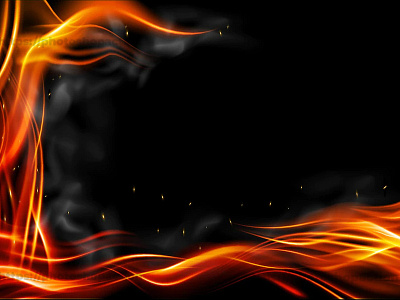 Realistic fire flame banner background light effect