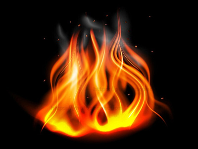 Realistic colored fire flame background light effect