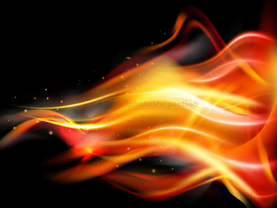 Realistic fire flame banner background light effect