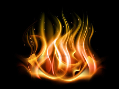 Realistic colored fire flame background