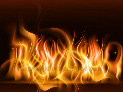 Realistic colored fire flame background glow