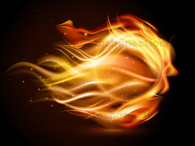 Realistic colored fire flame background glow