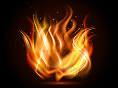 Realistic colored fire flame background glow