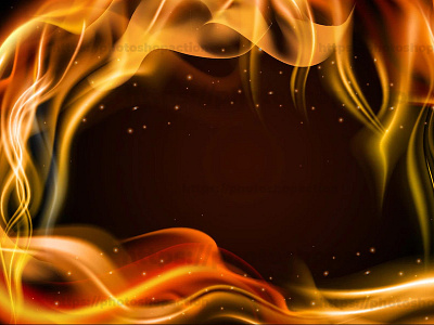 Realistic fire flame banner background glow