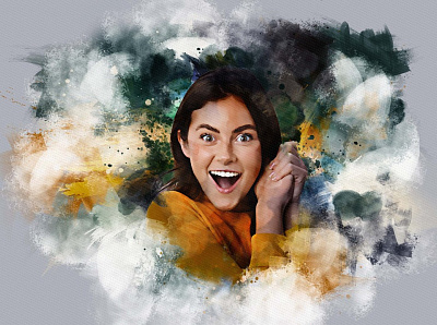 Watercolor Portrait Effect background