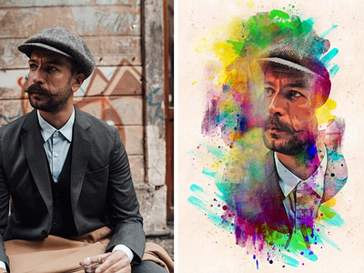 Easy Watercolor Portrait Effect