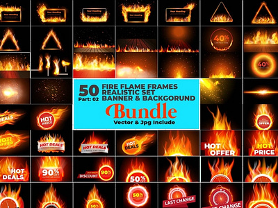 Fire flame frames Banner Background banner background fire brush fire flame frames fire illustration frames banner hot background offer banner