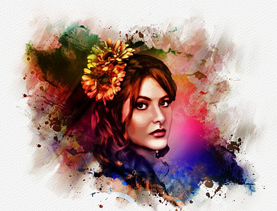 Watercolor Portrait Effect color effect photo manipulation photoshop action portrait effect watercolor watercolor art watercolor portrait effect