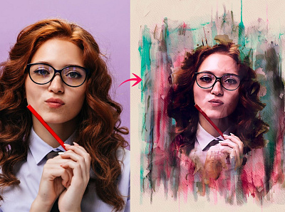 Editable Photo Effect Template canvas painting collage photo effect digital painting editable photo effect template photo effect photoshop action