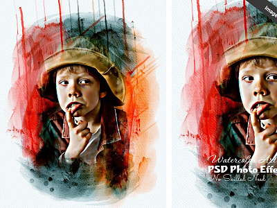 Digital portrait painting photo effect for photoshop artist painting