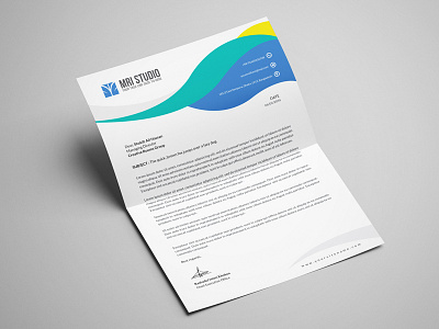 Abstract Letterhead Pad Template