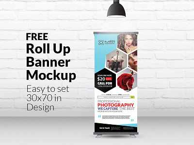 FREE Roll Up Banner Mockup