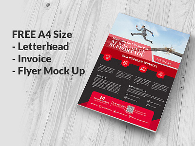 A4 Size Letterhead - Invoice- Flyer Mock Up