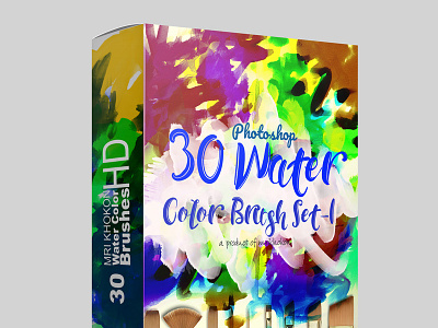 Water color Awesome Brush Set-1 abr abstract art brush creative decoration dirty drawing mrikhokon mristudio photoshop water