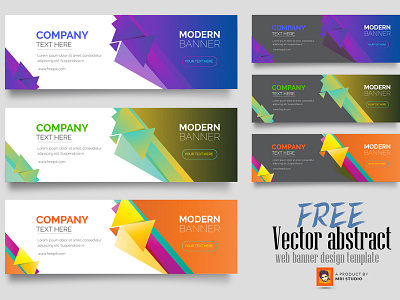 Free Vector abstract web banner design template