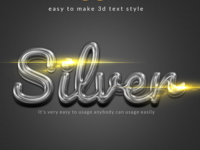 3d silver Photoshop layer Style