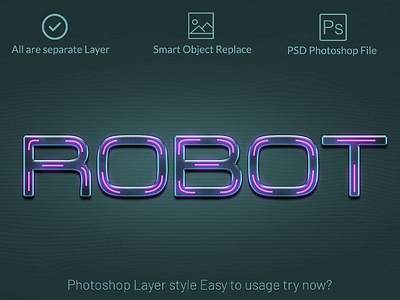 Free Robot Photoshop Layer Style free download free layer style free mockup free psd freebie glow gradients layer effect layer styles layered psd lights neon neon effect neon layer styles neon text photoshop styles photoshop text effects psd style text effect