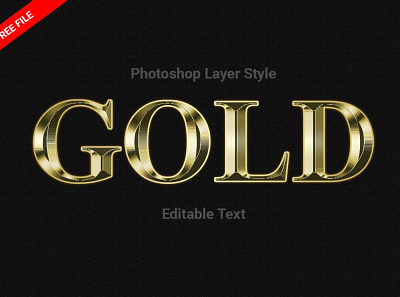 Gold Style Photoshop (FREE Download) bevel crystal free free layer style free psd free style freebie glow gradients layer styles layered psd metal neon neon effect neon layer styles psd stone