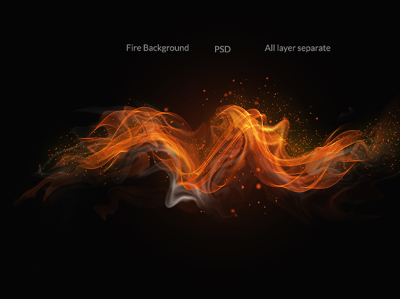 Fire flames on black background by Mri Khokon on Dribbble